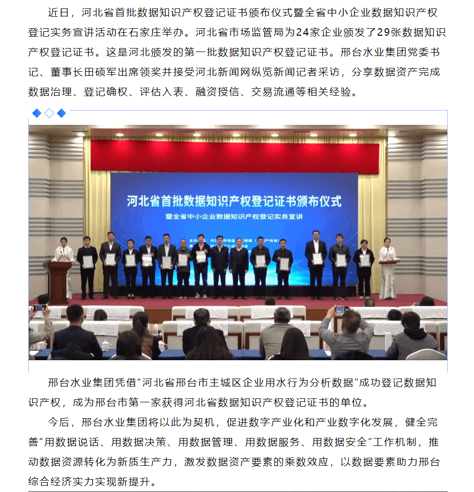 邢台水业集团获颁河北省首批数据知识产权登记证书.png 邢台水业集团获颁河北省首批数据知识产权登记证书.png
